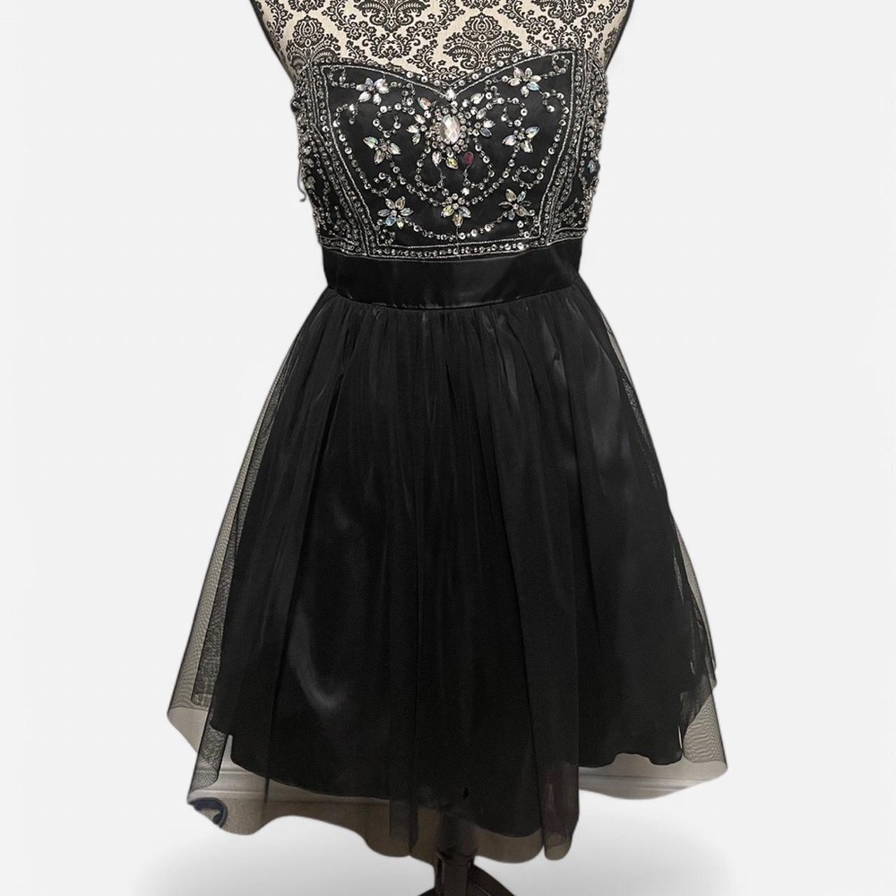 Black Embellished Cocktail Dress